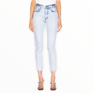 NWT! GRLFRND Karolina High Rise Acid Wash Button Fly Skinny Jean in Never Again